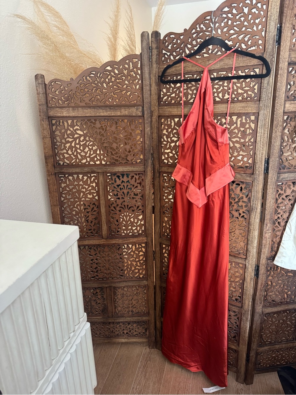 REFORMATION Jillian Silk Dress in Chili Mango NEW NWT - Picture 2 of 5